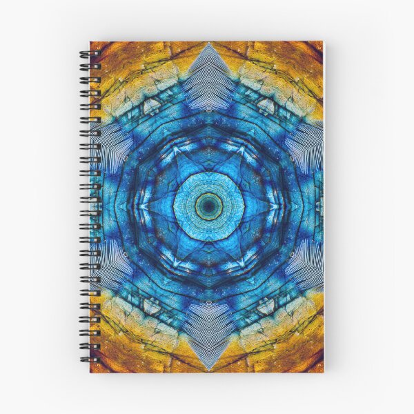 Item preview, Blue Feather – Kaleidoscopic Geometry in Rust Tones / Swiss Artwork Photography designed and sold by Raphael Wolf.