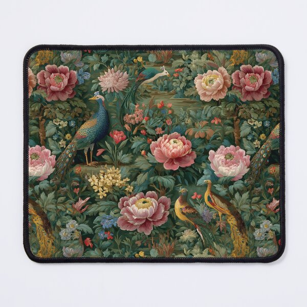Item preview, Peacocks in medieval tapestry garden designed and sold by SophieClimaArt.