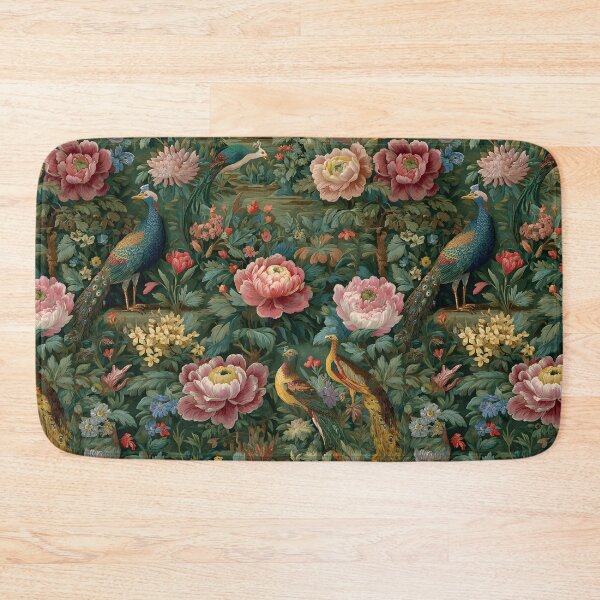Item preview, Peacocks in medieval tapestry garden designed and sold by SophieClimaArt.