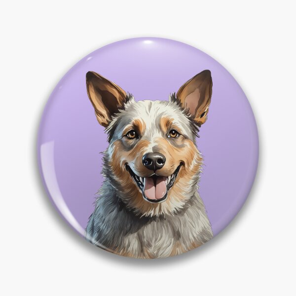 Item preview, Australian Cattle Dog Blue Heeler Puppy Watercolor (purple) designed and sold by Magnolia Valley Art.