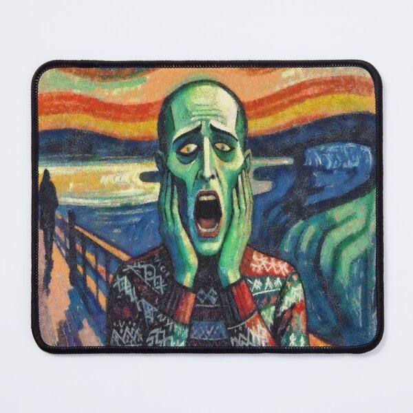 Item preview, December Distress - Edvard Munch Christmas Sweater designed and sold by taiche.