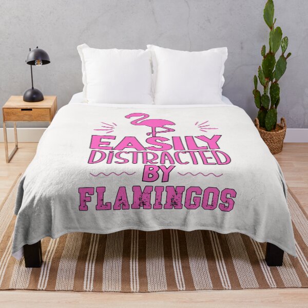 Item preview, Easily Distracted By Flamingos - Funny Sayings designed and sold by Sun Sand & Sea Art.