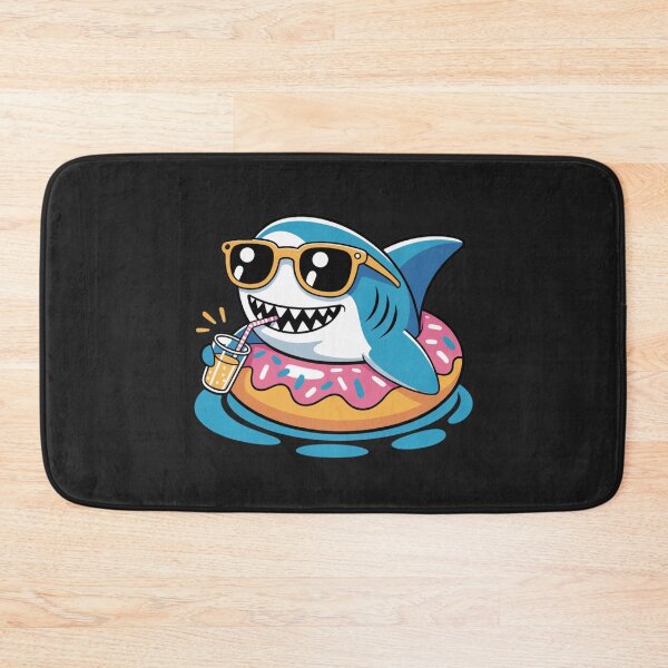 Item preview, Shark Pool Party Cute Kawaii Chibi Shark Summer Fun Art designed and sold by ColorSplash123.