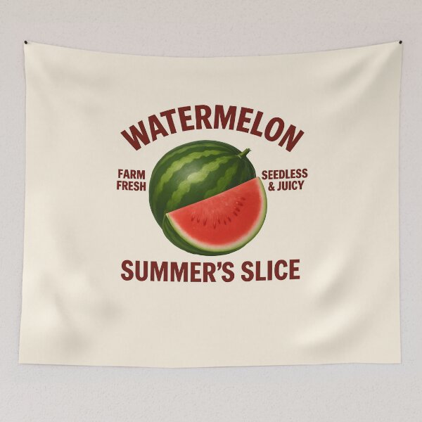 Item preview, Summer’s Slice | Retro Watermelon Art | Vintage Fruit Design designed and sold by MagicPixelsBtq.