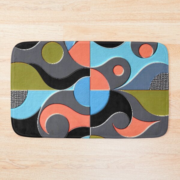 Item preview, 4 part abstract dark HSL colorful geometric design designed and sold by SmashingDeals.