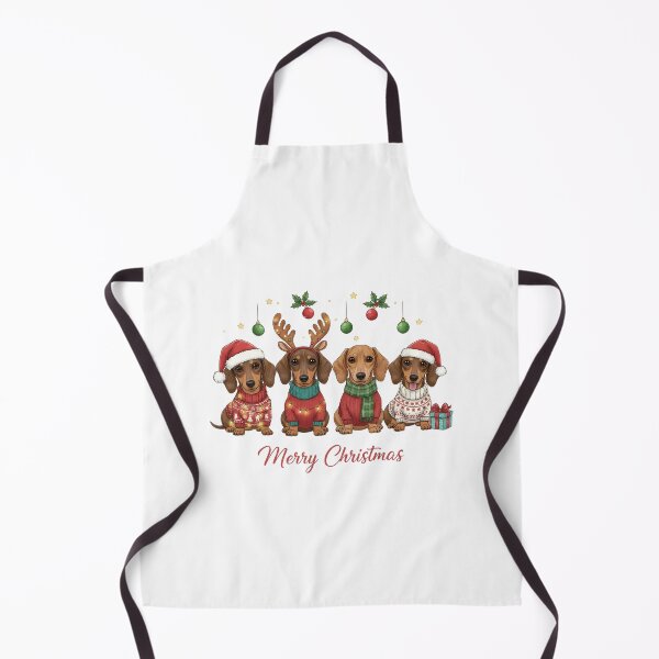 Item preview, Christmas Sausage Dog Print designed and sold by backstitchtees.