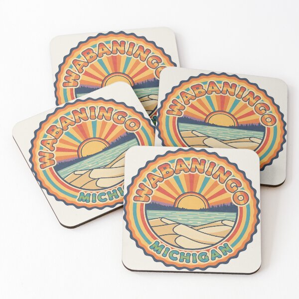 Item preview, Wabaningo, Michigan Retro Wave designed and sold by TheOldMittenIllustrated.