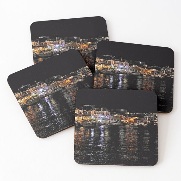 Item preview, Lipsi harbour by night, paint effect designed and sold by paulboizot.