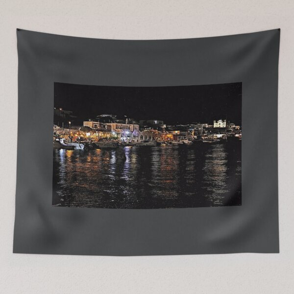 Item preview, Lipsi harbour by night, paint effect designed and sold by paulboizot.