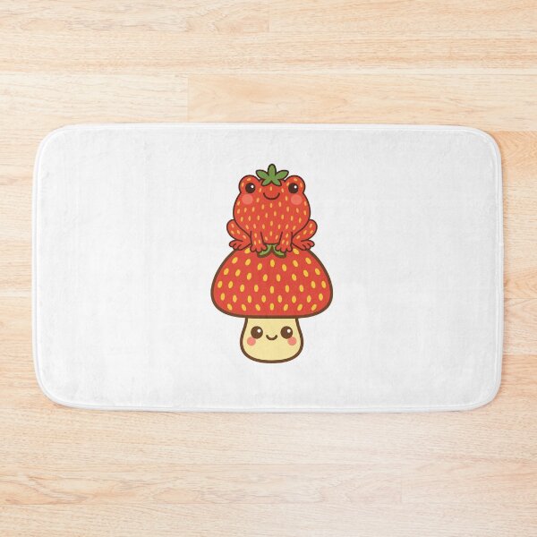 Item preview, Strawberry forest frog sat on a strawberry mushroom designed and sold by BritishDelights.