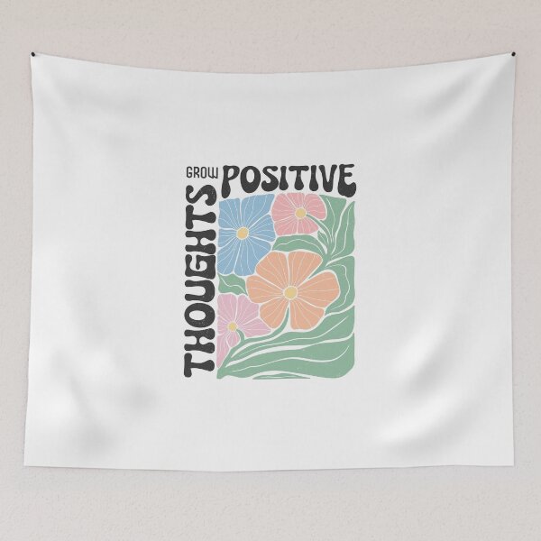 Item preview, Grow positive thoughts, Boho Floral Quote,  positive slogan, Christmas quote, Happy new year, new beginning, lets forget the past, lets look to the future designed and sold by chipmuckdesignn.