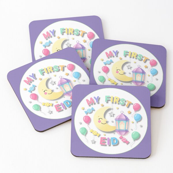 Item preview, My First Eid Cute Moon and Lantern Design – Pastel Baby Eid Celebration designed and sold by D-Islamic.