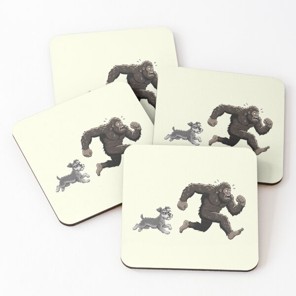 Item preview, Funny Miniature Schnauzer Bigfoot Chasing Boys Girls Kids designed and sold by FurryHavenPH.