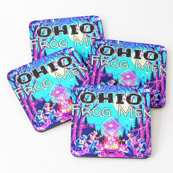 Item preview, OHIO FROG MEN  (CRYPTID CREATURES ART) | WEIRD OHIO COLLECTION | WEIRDCORE STYLE | VAPORWAVE ART PSYCHEDELIC HORROR AESTHETIC | NEON PRINTS | DIGITAL DOWNLOAD | WEIRDCORETRIPP  designed and sold by WeirdCoreTripp.
