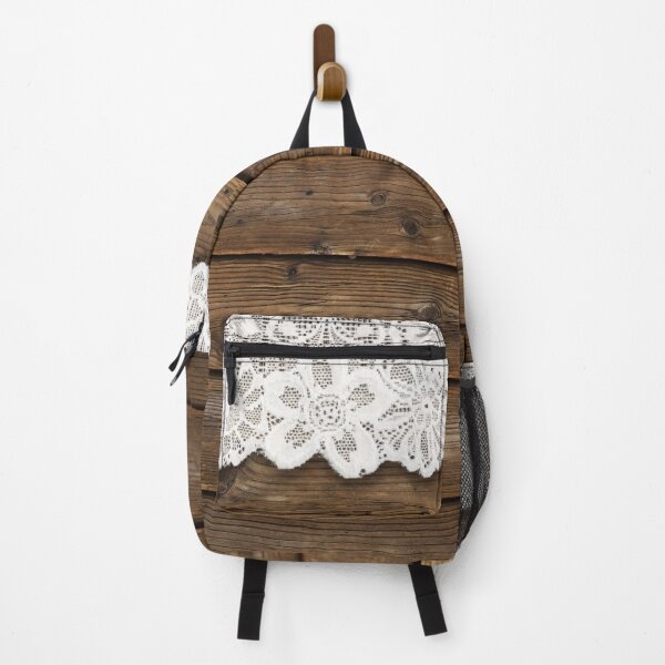 Item preview, Rustic Western Country Brown Barn Wood White Lace designed and sold by LEILA ART SPACE.