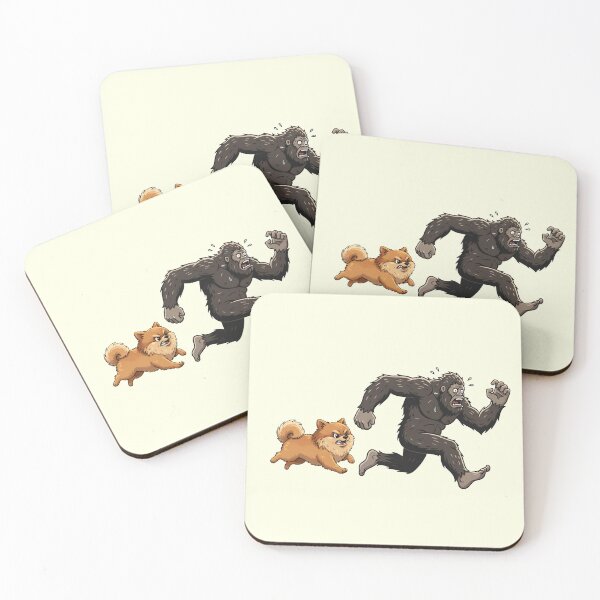 Item preview, Funny Pomeranian Bigfoot Chasing Boys Girls Kids designed and sold by FurryHavenPH.
