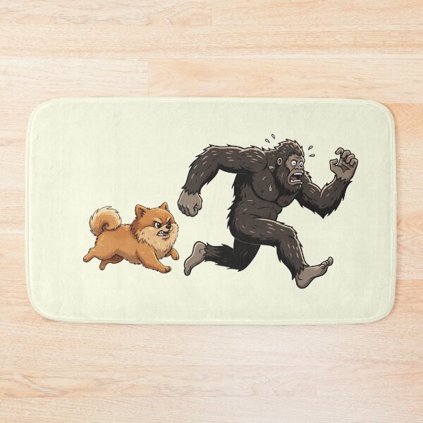Item preview, Funny Pomeranian Bigfoot Chasing Boys Girls Kids designed and sold by FurryHavenPH.