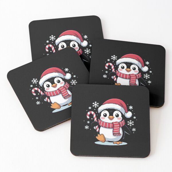 Aperçu de l'œuvre Cute Penguin Christmas Candy Cane Winter créée et vendue par ZACK ART.