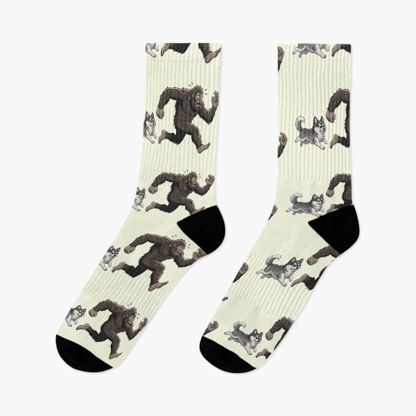 Item preview, Funny Pomsky Bigfoot Chasing Boys Girls Kids designed and sold by FurryHavenPH.