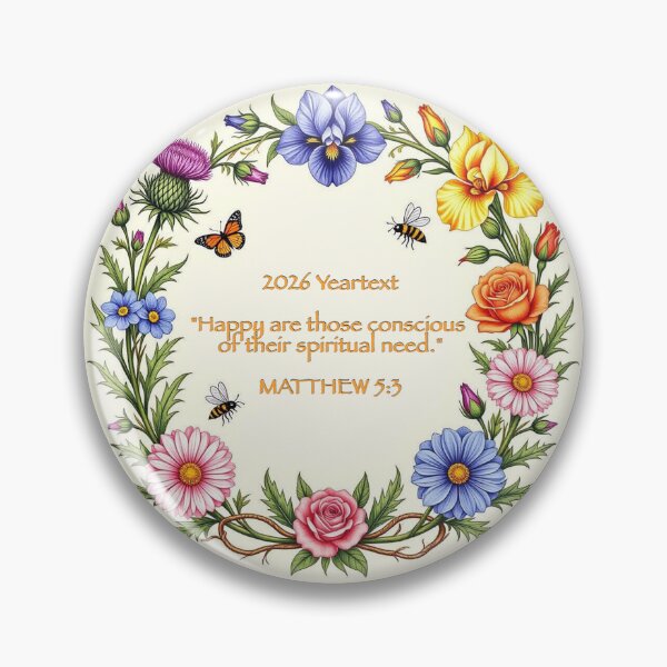 Item preview, 2026 Yeartext JW, Floral On Ivory  designed and sold by IvaRenee.