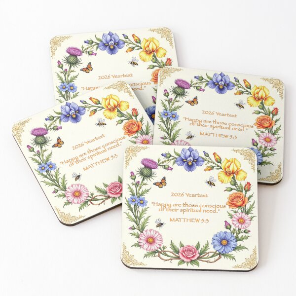 Item preview, 2026 Yeartext JW, Floral On Ivory  designed and sold by IvaRenee.
