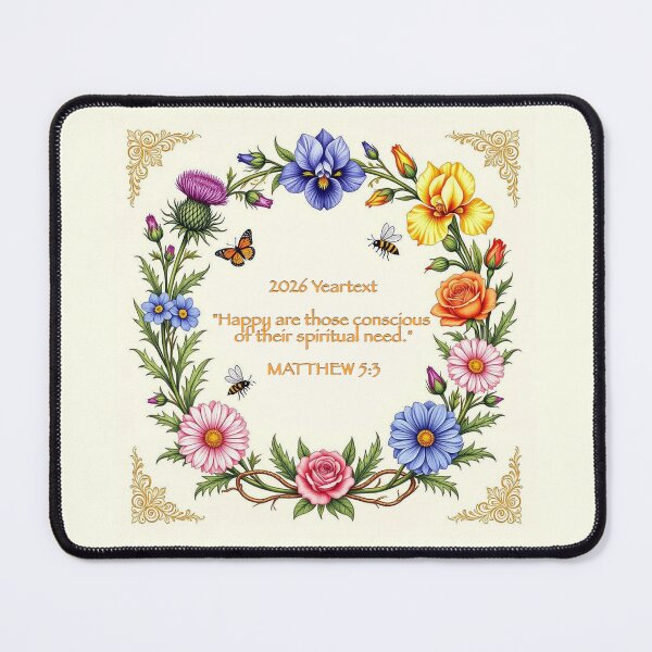 Item preview, 2026 Yeartext JW, Floral On Ivory designed and sold by IvaRenee.