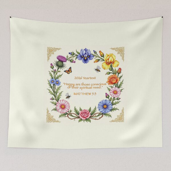 Artikelvorschau, 2026 Yeartext JW, Floral On Ivory entworfen und verkauft von IvaRenee.