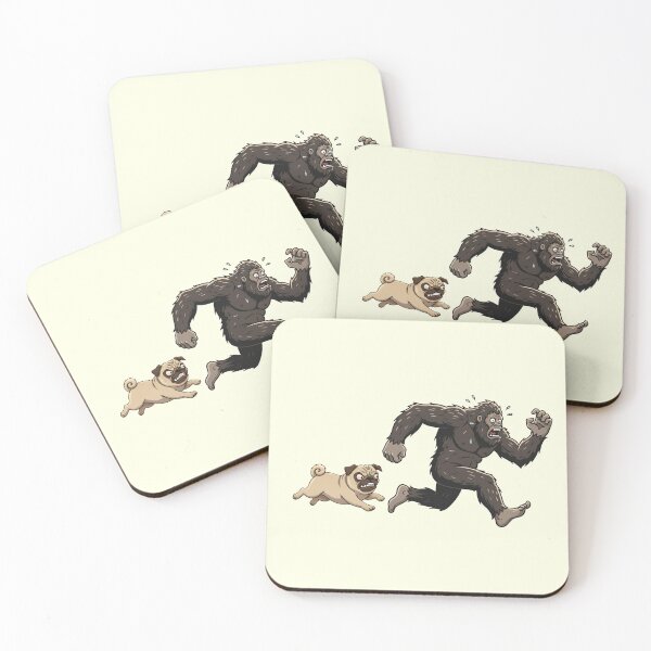 Item preview, Funny Pug Bigfoot Chasing Boys Girls Kids designed and sold by FurryHavenPH.