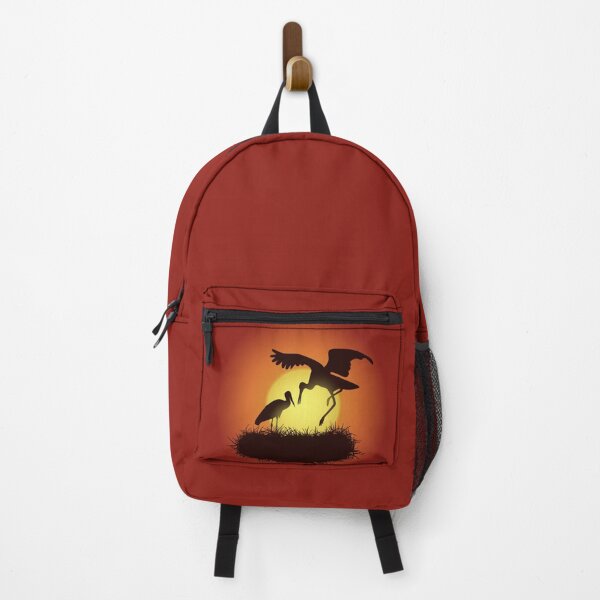 Item preview, Storks at Sunset – Peaceful Nature Silhouette Illustration from Cozy Little Shop designed and sold by CozyLittleShop.