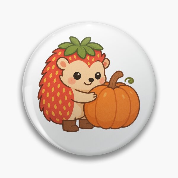 Item preview, Strawberry forest hedgehog pumpkin patch designed and sold by BritishDelights.