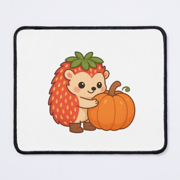 Item preview, Strawberry forest hedgehog pumpkin patch designed and sold by BritishDelights.