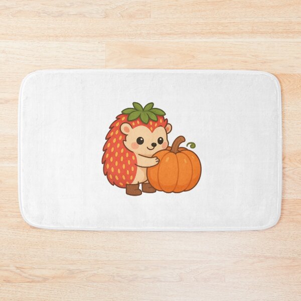 Item preview, Strawberry forest hedgehog pumpkin patch designed and sold by BritishDelights.