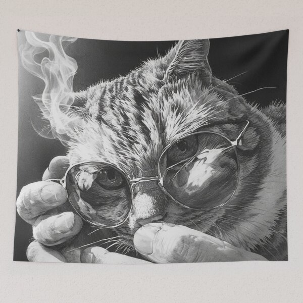 Item preview, Smokin' Cool Cat Close-Up designed and sold by YAM716.