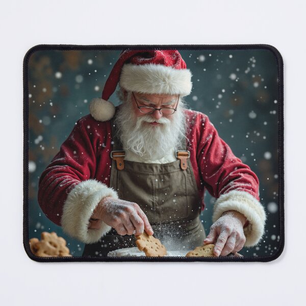 Item preview, Santa Claus baking cookies - In the Christmas bakery. Cozy Christmas time illustration. designed and sold by Connys Colorful World.