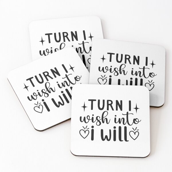 Item preview, Turn i wish into i will,  positive slogan, Christmas quote, Happy new year, new beginning, lets forget the past, lets look to the future designed and sold by chipmuckdesignn.