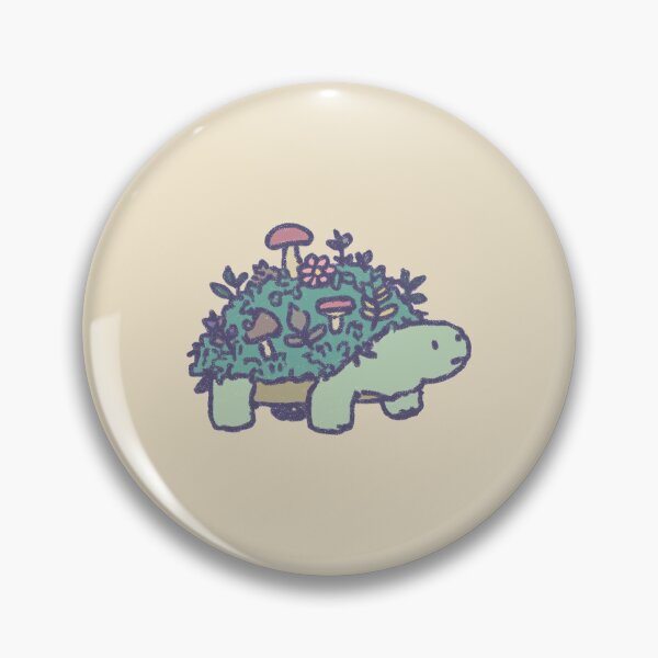 Item preview, Mossy Overgrown Floral Turtle, whimsical pastel illustration designed and sold by Magnificent Lizard.
