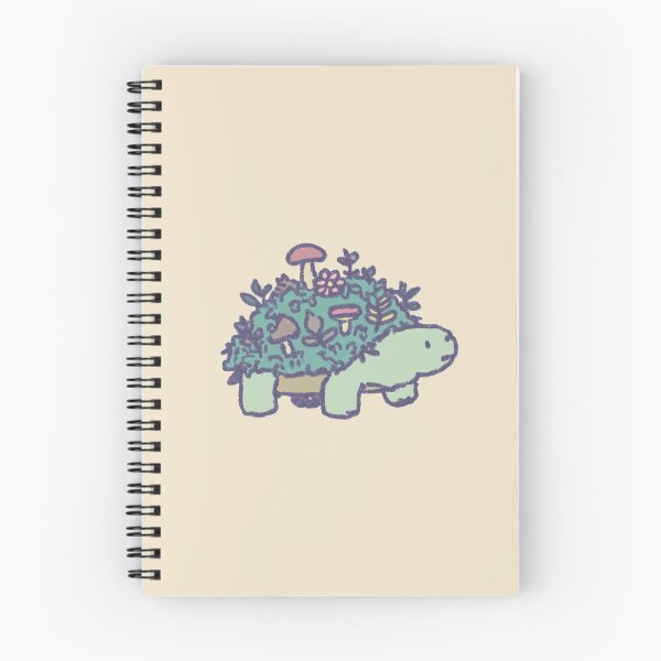 Item preview, Mossy Overgrown Floral Turtle, whimsical pastel illustration designed and sold by Magnificent Lizard.