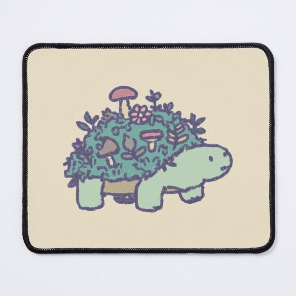 Item preview, Mossy Overgrown Floral Turtle, whimsical pastel illustration designed and sold by Magnificent Lizard.