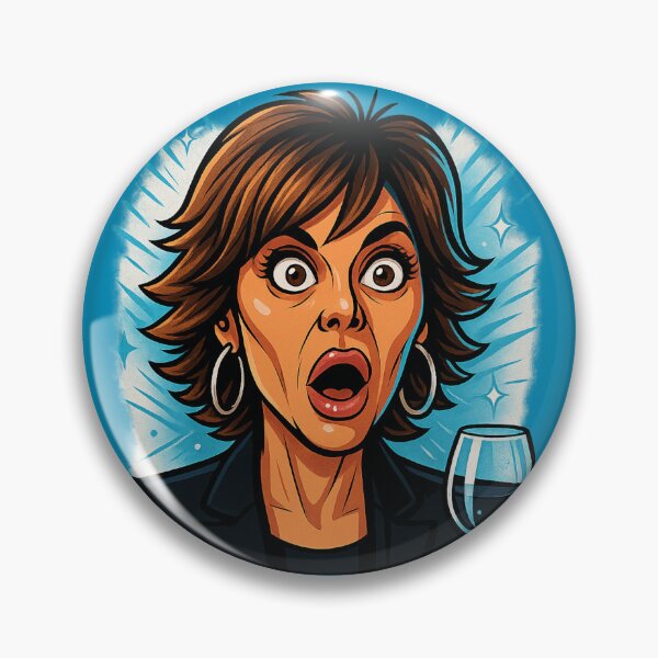 Item preview, Lisa Rinna Shocked Face – RHOBH Amsterdam Dinner Fight Meme designed and sold by GirlyPopped.