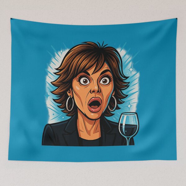 Item preview, Lisa Rinna Shocked Face – RHOBH Amsterdam Dinner Fight Meme designed and sold by GirlyPopped.