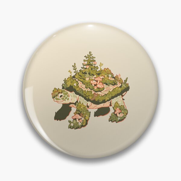 Item preview, Mossy Overgrown Floral Turtle, whimsical botanical illustration designed and sold by Magnificent Lizard.