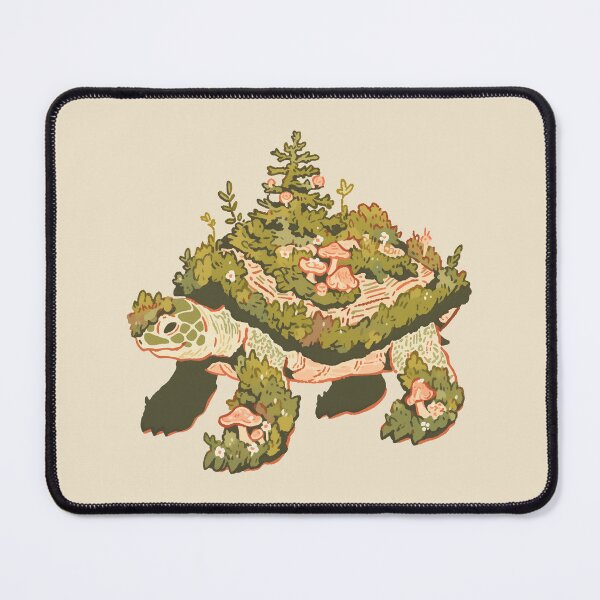Item preview, Mossy Overgrown Floral Turtle, whimsical botanical illustration designed and sold by Magnificent Lizard.