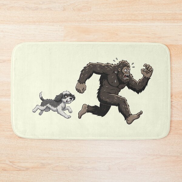 Item preview, Funny Sheepadoodle Bigfoot Chasing Boys Girls Kids designed and sold by FurryHavenPH.