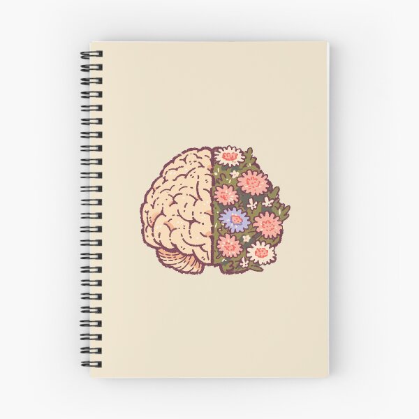 Item preview, Mossy Overgrown Floral Brain, whimsical botanical illustration designed and sold by Magnificent Lizard.