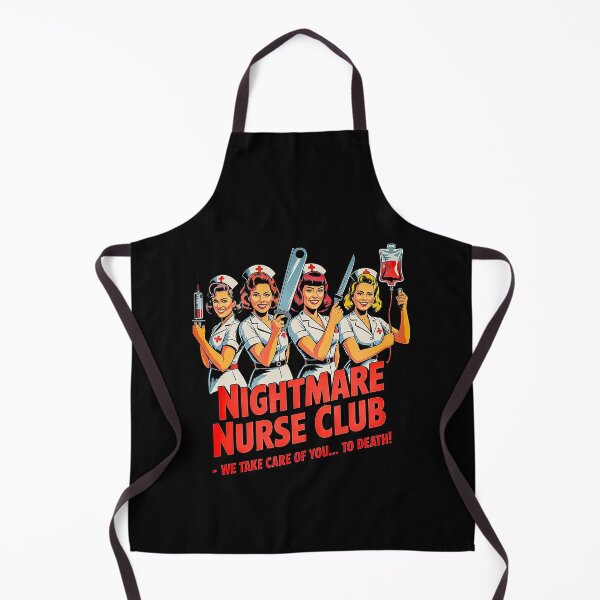 Item preview, Nightmare Nurse Club Retro Horror Pinup Design designed and sold by Amanda's Factory.