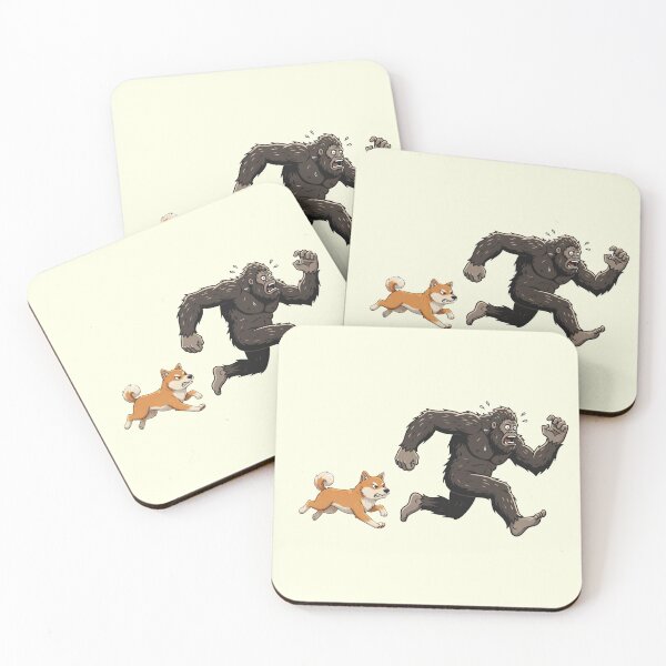 Item preview, Funny Shiba Inu Bigfoot Chasing Boys Girls Kids designed and sold by FurryHavenPH.