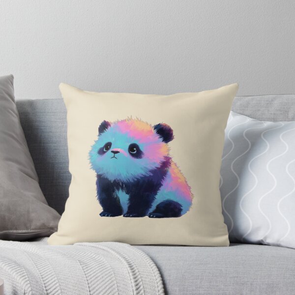Item preview, Iridescent Baby Panda, pastel neon fur illustration designed and sold by Magnificent Lizard.