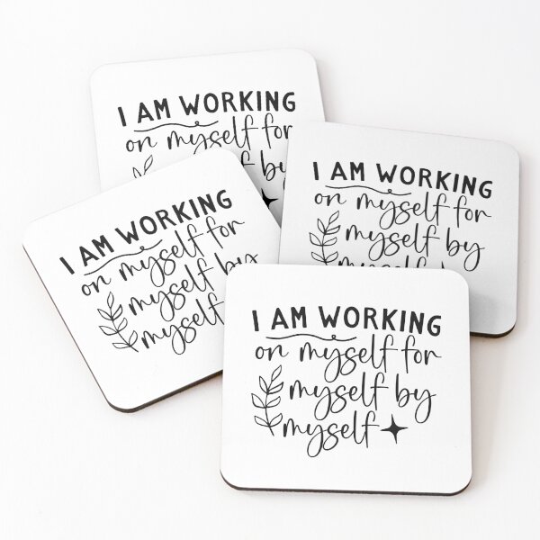 Item preview, I am working on myself for myself by myself,  positive slogan, Christmas quote, Happy new year, new beginning, lets forget the past, lets look to the future designed and sold by chipmuckdesignn.