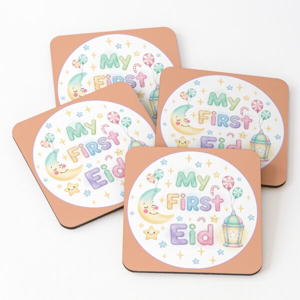 Item preview, My First Eid Pastel Moon and Lantern – Cute Baby Eid Celebration Design designed and sold by D-Islamic.