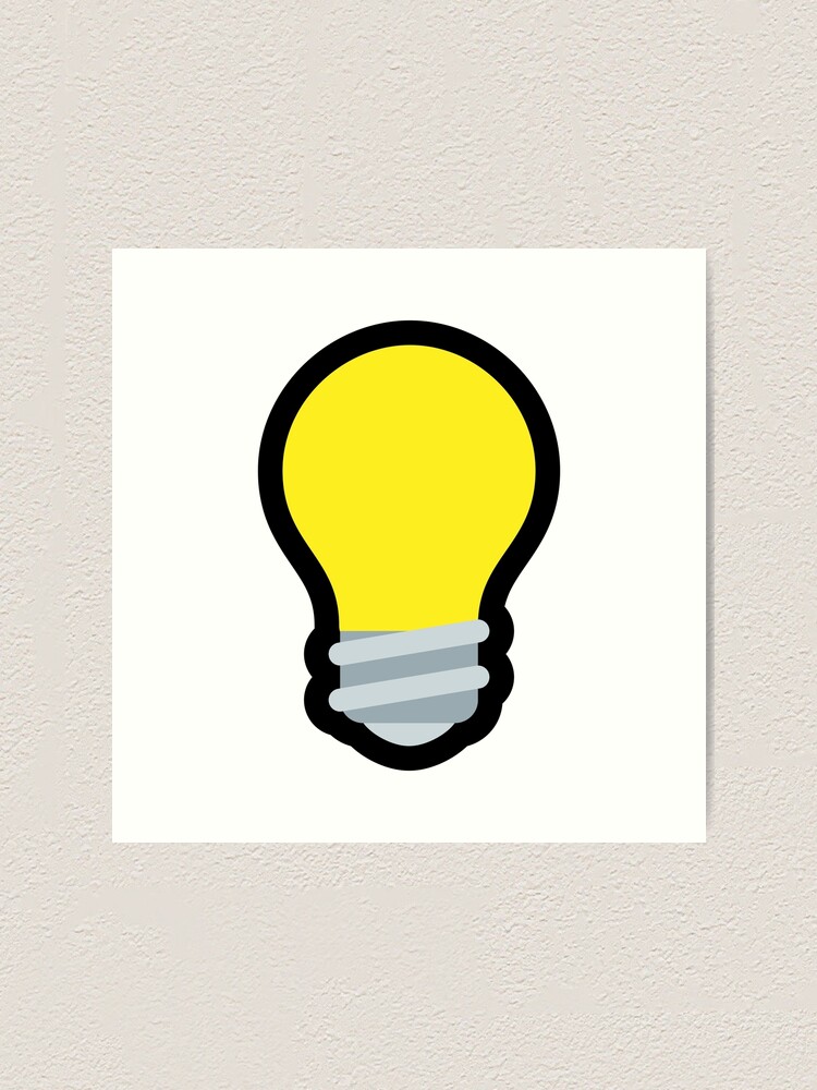 "light bulb emoji" Art Print by joedesigns101 Redbubble